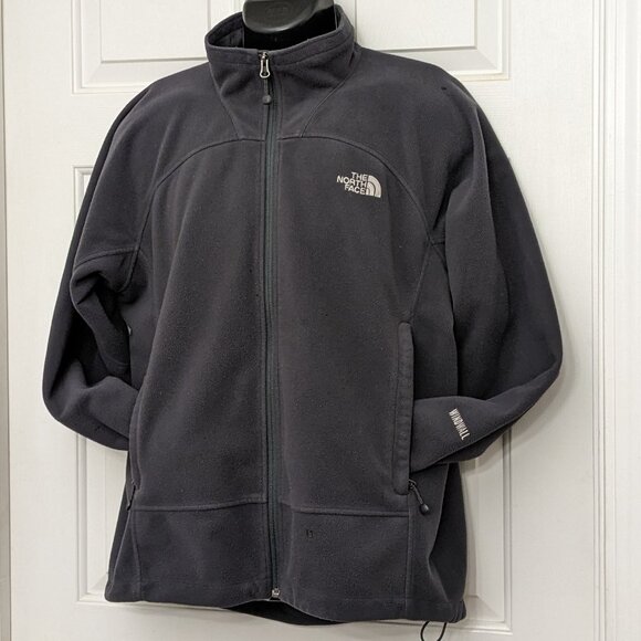 The North Face Jacket Men’s Windwall Sueded Fleece Full Zip Size L Gray - Picture 2 of 16